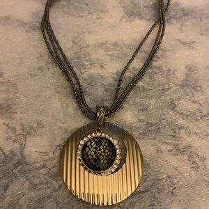 New!Macys gold medallion necklace